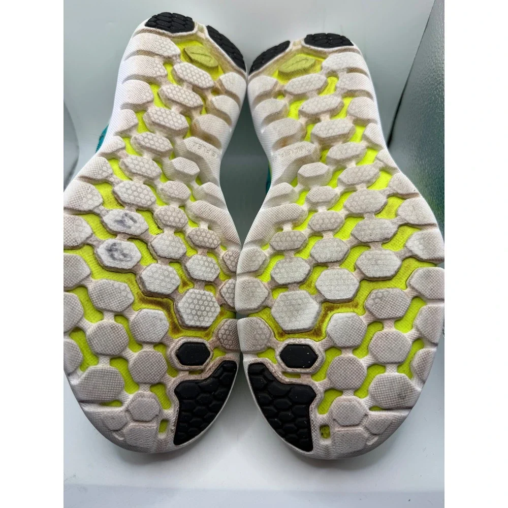Nike Flex 2014 Run Teal Neon Yellow Running Shoes 642767-300 Womens 9.5